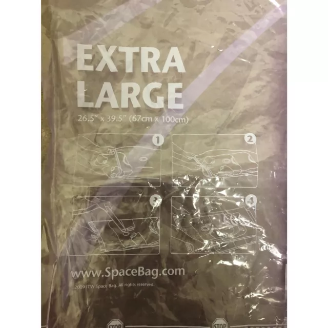 Lot of 2 Space Bag Storage bags - 1 XL, 1 Jumbo - Vacuum-Seal - No box