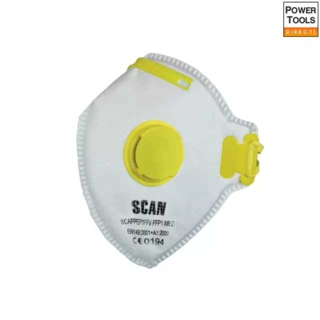 Scan Fold Flat Valved Disposable Mask FFP1 (Pack of 10)