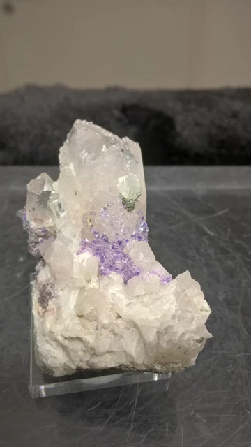 Quarzstufe 40mm mit Amethyst(x) Erongo - Namibia