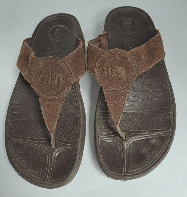 Fitflop Brown Sandal Thong Oasis Slip On Toe Post Size UK 6 T2750 S52