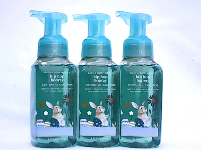 3 Bath & Body Works Hip Hop Hooray cola de algodón pastel pop espuma jabón lavado a mano