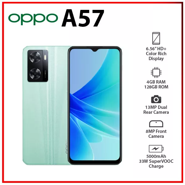 OPPO A58 6GB+128GB Global Ver. Dual SIM Unlocked Android Mobile Phone -  GREEN
