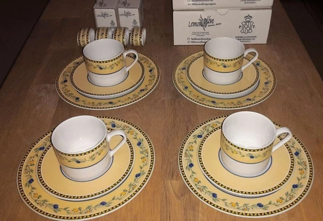 16tlg. Kaffee-Service "Lemon-Olive 2000" – Tirschenreuth, 4 Pers. – NEU&OVP