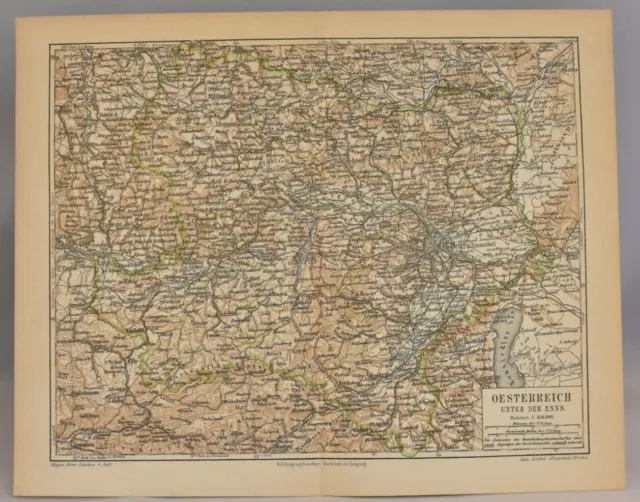 2 Rare & Collectable Maps of Austria Bundle | Original Antique Print 1885-90