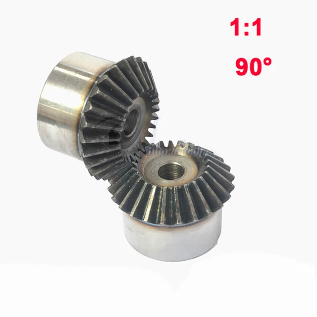 40Pcs 1M Mod Bevel Gear 1:1 24T Tooth Transmission Gears 90° Steel Bevel Gears