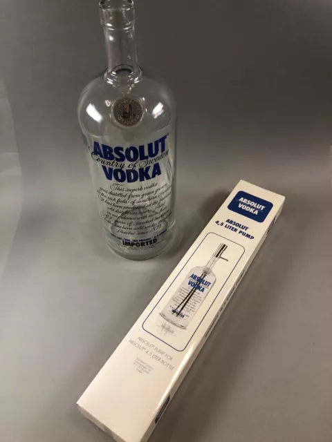 Absolut Vodka Flasche 4,5 Liter mit dazugehöriger Pumpe - ACHTUNG LEER