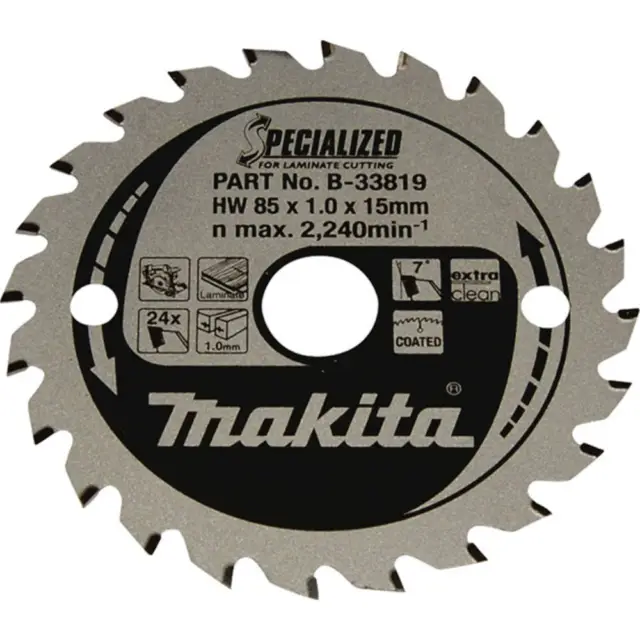 Makita SPECIALIZED B-33819 Lame de scie circulaire 85 x 15 x 1.0 mm Nombre de