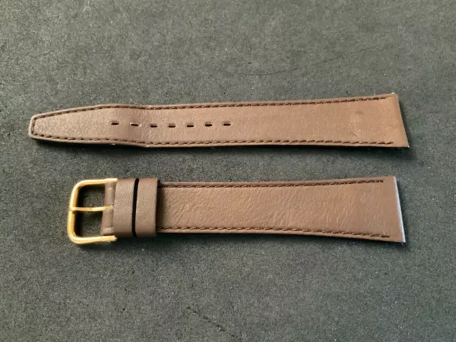 18MM Genuine Leather Watch Strap Band MADE IN FRANCE - 4 Colors Available