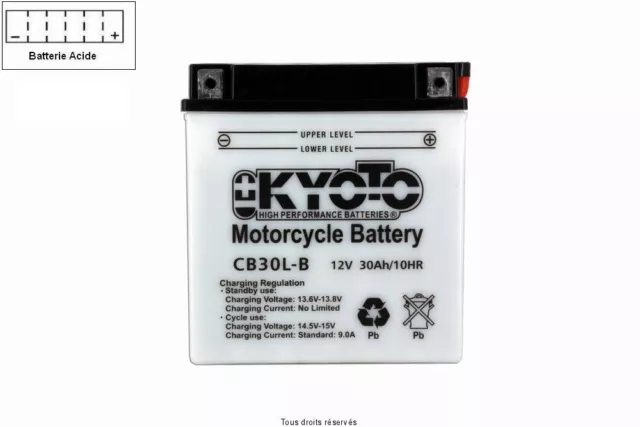 Batterie Moto YB30L-B 12V 30Ah HARLEY DAVIDSON FLH 1450 1580 / FLT 1450 1580