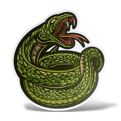 Sticker SERPENTE COBRA Adesivo Parete Decal Laptop Mural Camper Casco Auto Moto 