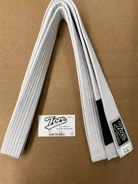 Toro Brand BJJ Belt White  size A3 Brazilian Jiu Jitsu 116 inches long #5