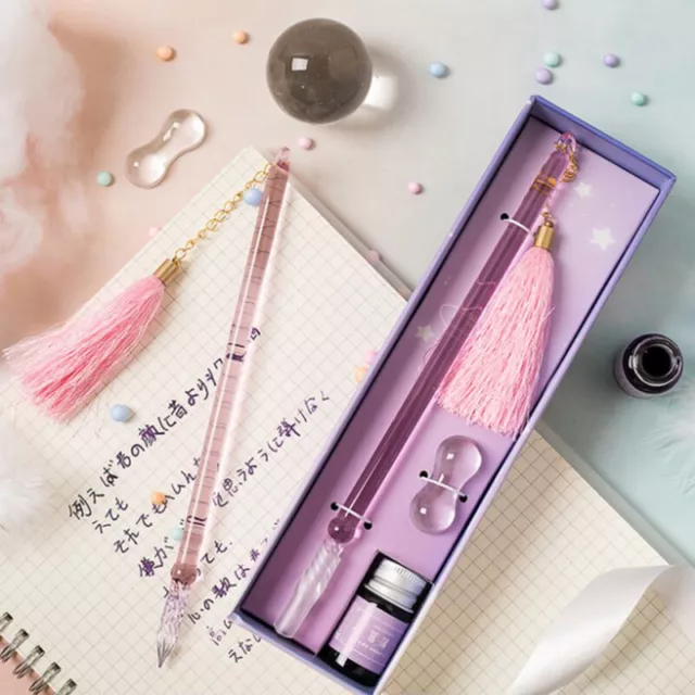 1set Glass Pen Diamond Color Gift Set Signing Pen Promotional G_JY