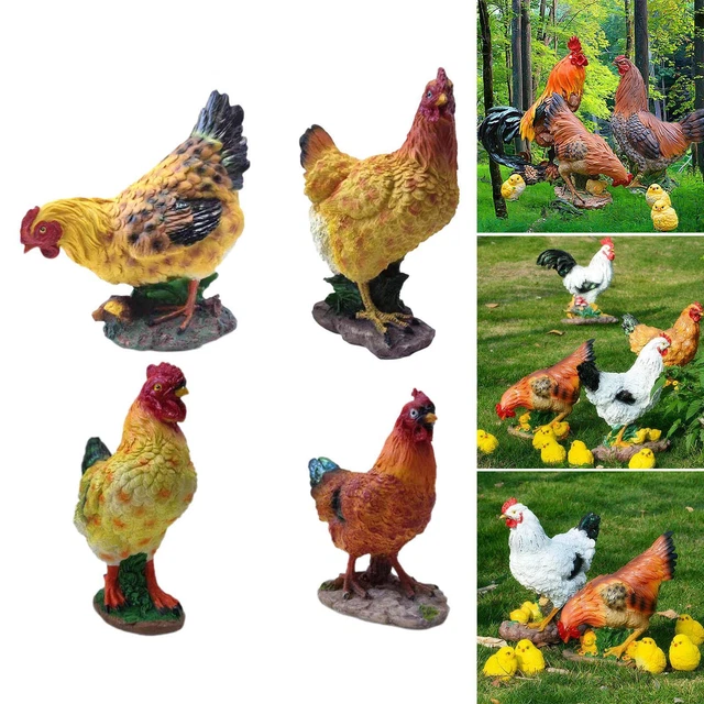 Kunsthenne Harz Figur Ornament Kunstwerk Huhn für Zuhause Hof Terrasse