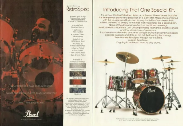 1997 2PG PRINT Ad of Pearl Session Series Drum Kit Scott