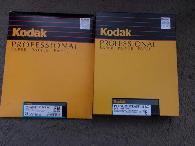 Kodak Paper Polycontrast III RC (x1) and Panalure Select RC 8x10 (x1)