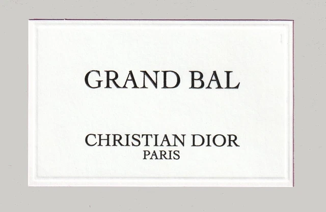 Advertising card - advertising card - Christian Dior Grand Ball