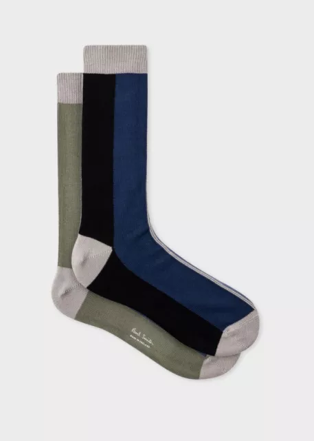 NWT $35 Paul Smith vertical color block socks Made in England! Yours for?