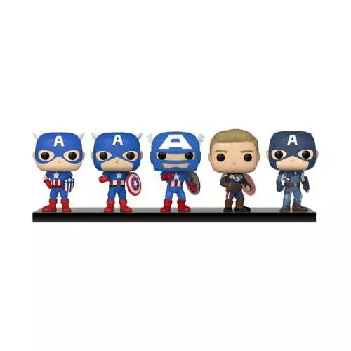 Funko POP! Marvel: Year of The Shield - Captain America Through The Ages 5 Pack,
