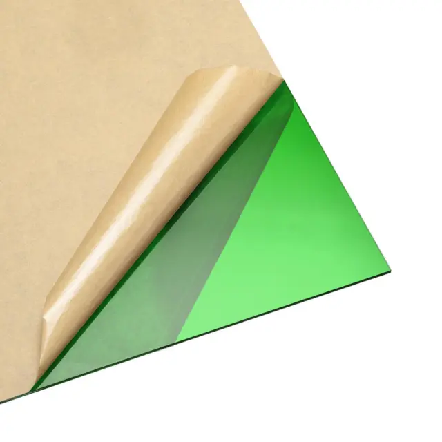 2uds Oscuro Verde Transparente Fundido Acrílico Hoja 12"x 12", 3mm Plástico PMMA