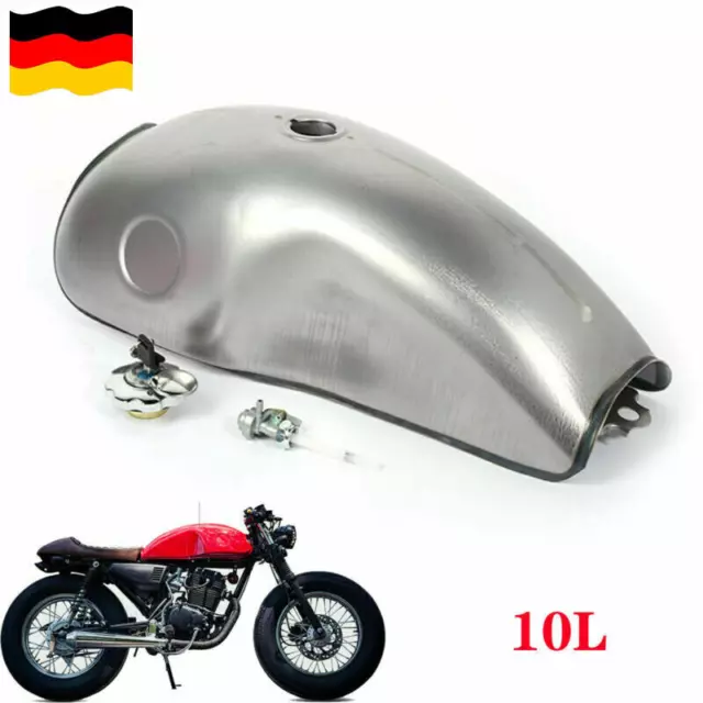 10L Universal Motorrad Cafe Racer Kraftstofftank Benzintank Fuel Tank für XJR400