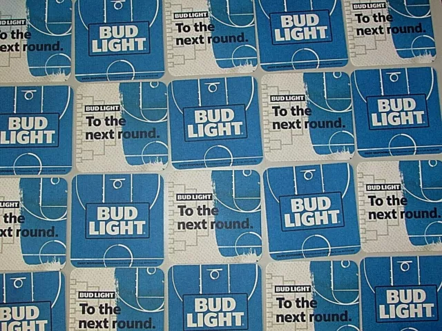 NEW 25 Bud Light Next Round Basketball Beer Coasters Bar Glass Mat Coaster