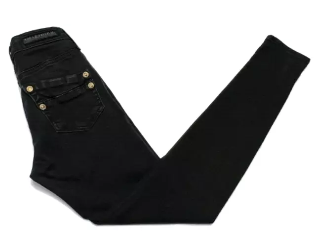 Rock & Republic Kashmiere Low Rise Skinny Jeans Women (2S) 24"X27" Stretch Black