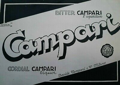 Pubblicita Bevande/Liquori "Bitter Campari L'aperitivo" Vintage Originale 1924 2