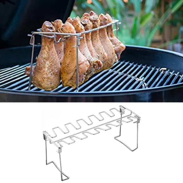 Porta gambe di pollo in acciaio inox per cucinare gambe e ali alla perfezione