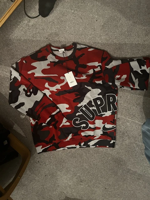 Supreme Nike Arc Crewneck Red Camo