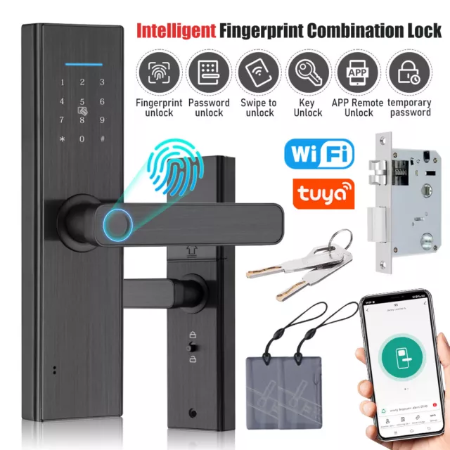 7-in-1 Smart Door Lock Wifi Biometric Fingerprint Touch Password Keyless Keypad