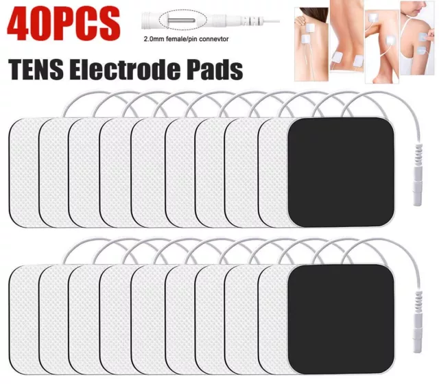 40 Almohadillas De Electrodos Para Masajes Masajeador Eléctrico Corporal Espalda