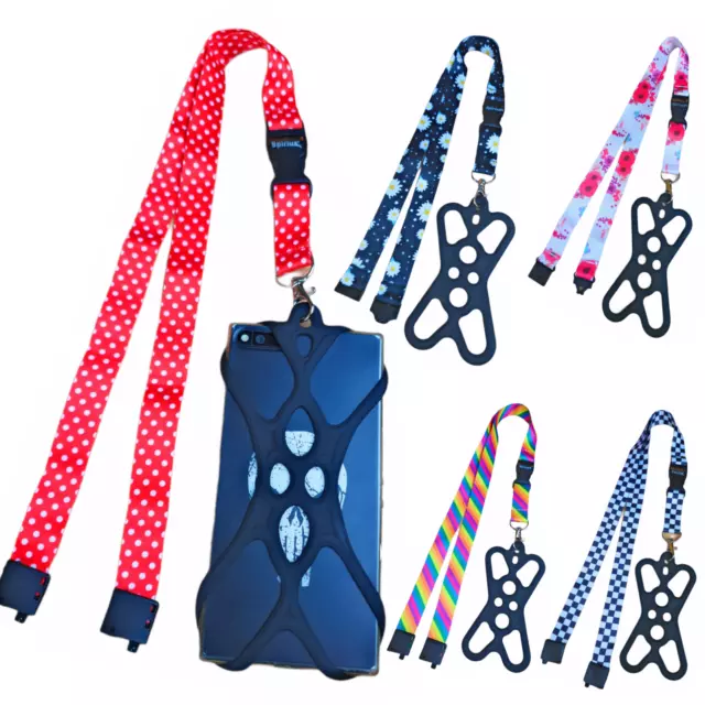 Universal Silicone Lanyard, Mobile Phone Sling Neck Strap Holder - SpiriuS