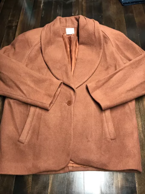 Neiman Marcus Vintage Women’s 100% Wool Coat Brown/Dark Camel Size 12