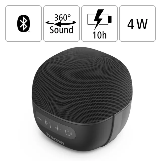 Hama mobiler Bluetooth-Lautsprecher Cube 2.0 4W Speaker True Wireless Akku Black
