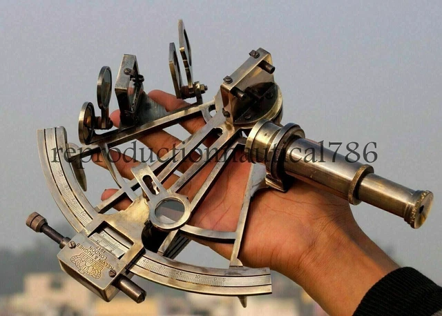 Maritimer Arbeitssextant KELVIN & HUGHES Nautischer Astrolabium-Sextant aus...