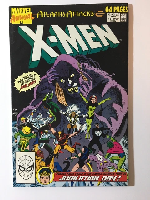 **X-MEN ANNUAL VOL 1 No #13 1989-COPPER AGE MARVEL COMIC-ATLANTIS ATTACKS**