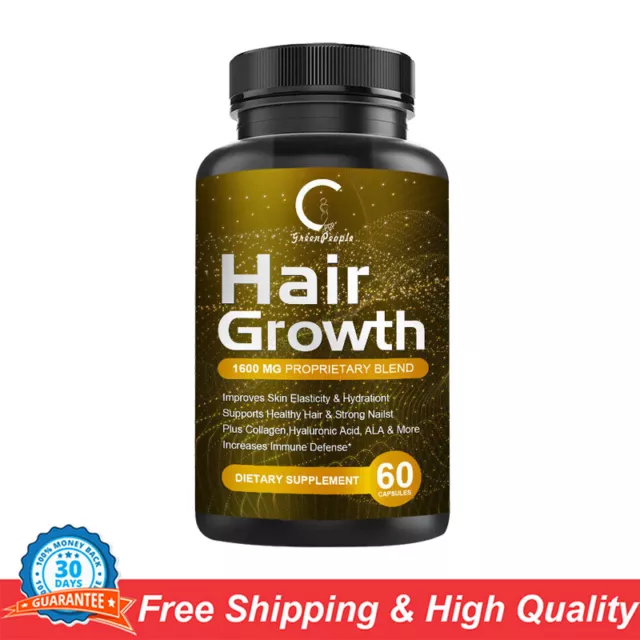 Hair Growth Capsules Hair Antiloss Support Vitamin A 1600Mg For Men Women Usa