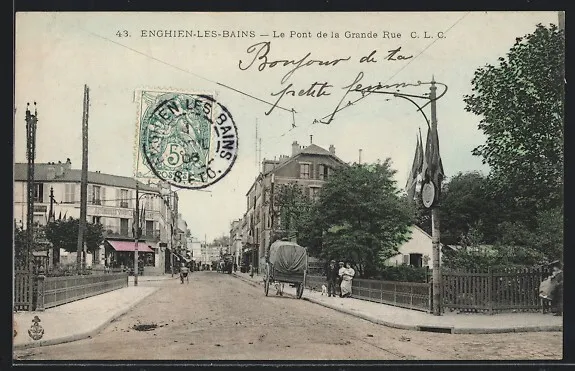 CPA Enghien-les-Bains, Le Pont de la Grande Rue 1906