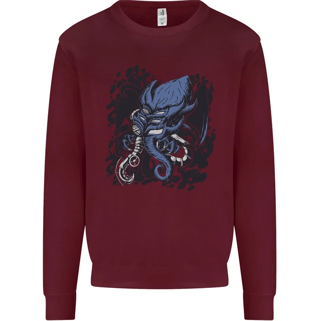 Felpa Cyberpunk Cthulhu Kraken Octopus da uomo maglione 6