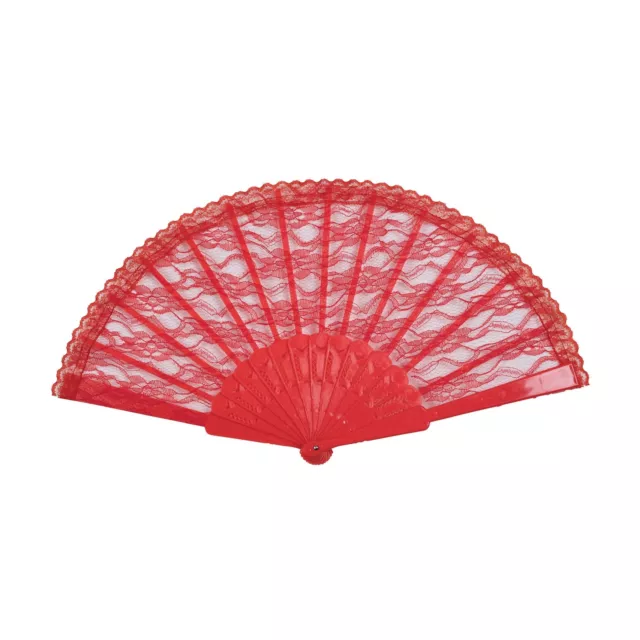 Forum Red Spanish Lace Fan Adults Childs Fancy Dress Accessory New