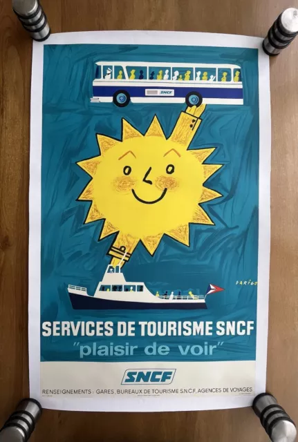 Affiche ancienne originale  « SNCF Services de tourisme » - 1957 - DARIGO