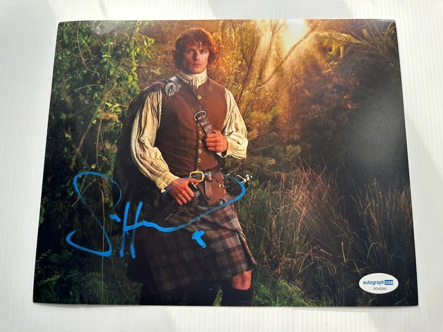 Sam Heughan “Outlander” AUTOGRAPH Signed ‘Jamie Fraser’ 10x8 Photo ACOA