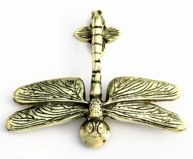 Solid Brass Dragonfly Door Knocker – antique & vintage style dragon fly knockers 2