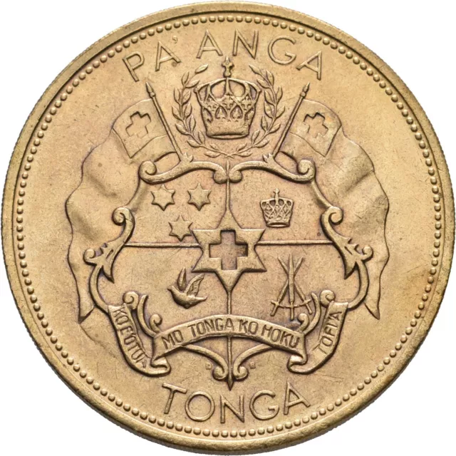 Paanga Tonga Taufaahau Tupou IV., 1968 Bronze 39 mm/ 28,4 g  Original  #ZK402 2