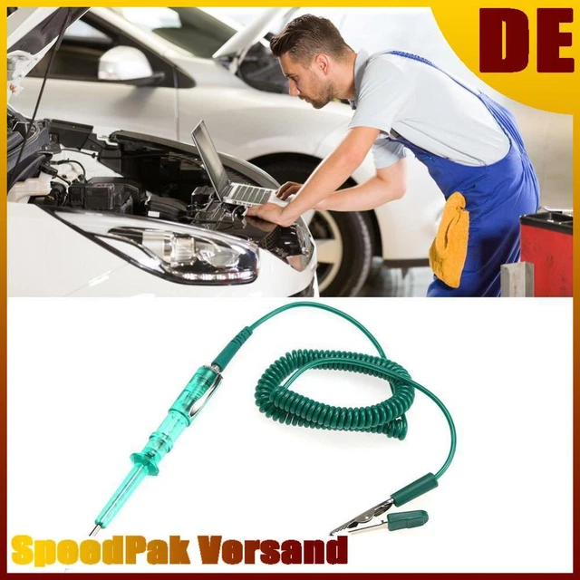 ❥ Tester di tensione 6-24V DC Auto Circuit Test Penna Portatile Primavera con LED Ind