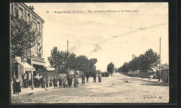 CPA Argenteuil, Rue Ambroise-Thomas and le Pont new
