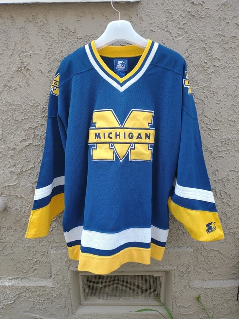 Vintage 90s Starter Michigan University NCAA Hockey Jersey - Adult Size XL