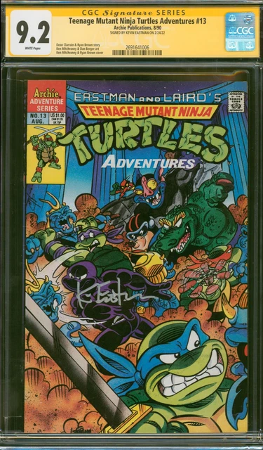 Teenage Mutant Ninja Turtles Adventures #13 9.2 CGC Signed by Kevin Eastman
