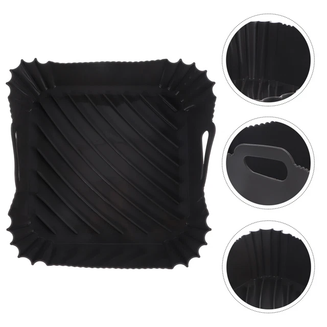 Friggitrice ad Aria Calda in Silicone per friggitrice ad Aria Calda, 8QT Riutilizzabile Piazza Resistente al Calore Ciotola per Air Fryer Stampi in Silicone per Air Fryer, Forno E Microonde