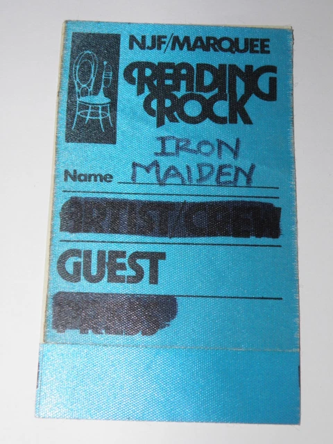 IRON MAIDEN READING Rock Festival 1982 Original Vintage Satin